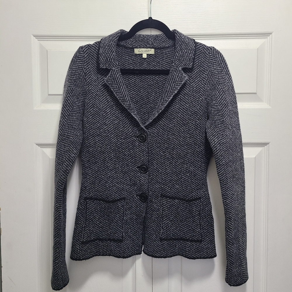 Cocogio Gray Herringbone Blazer‎ ITALY SMALL - Picture 11 of 15